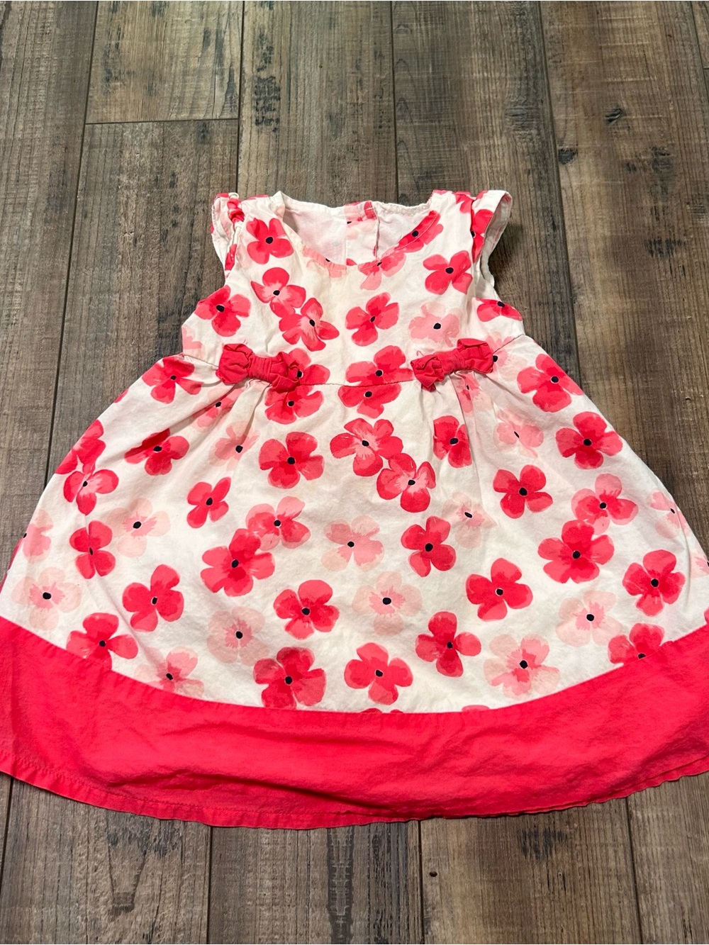 Gymboree Flower 100% Cotton Dress 2T Pink White‎